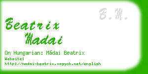 beatrix madai business card